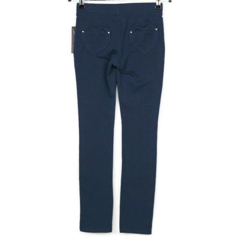 VIGOSS Girls‎ Pants Knit Skinny Legging Jegging Night Shadow Blue Stretch 12